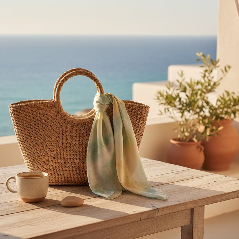 CALEYA_NOA_Halstuch_IVORY_SAND_Tasche